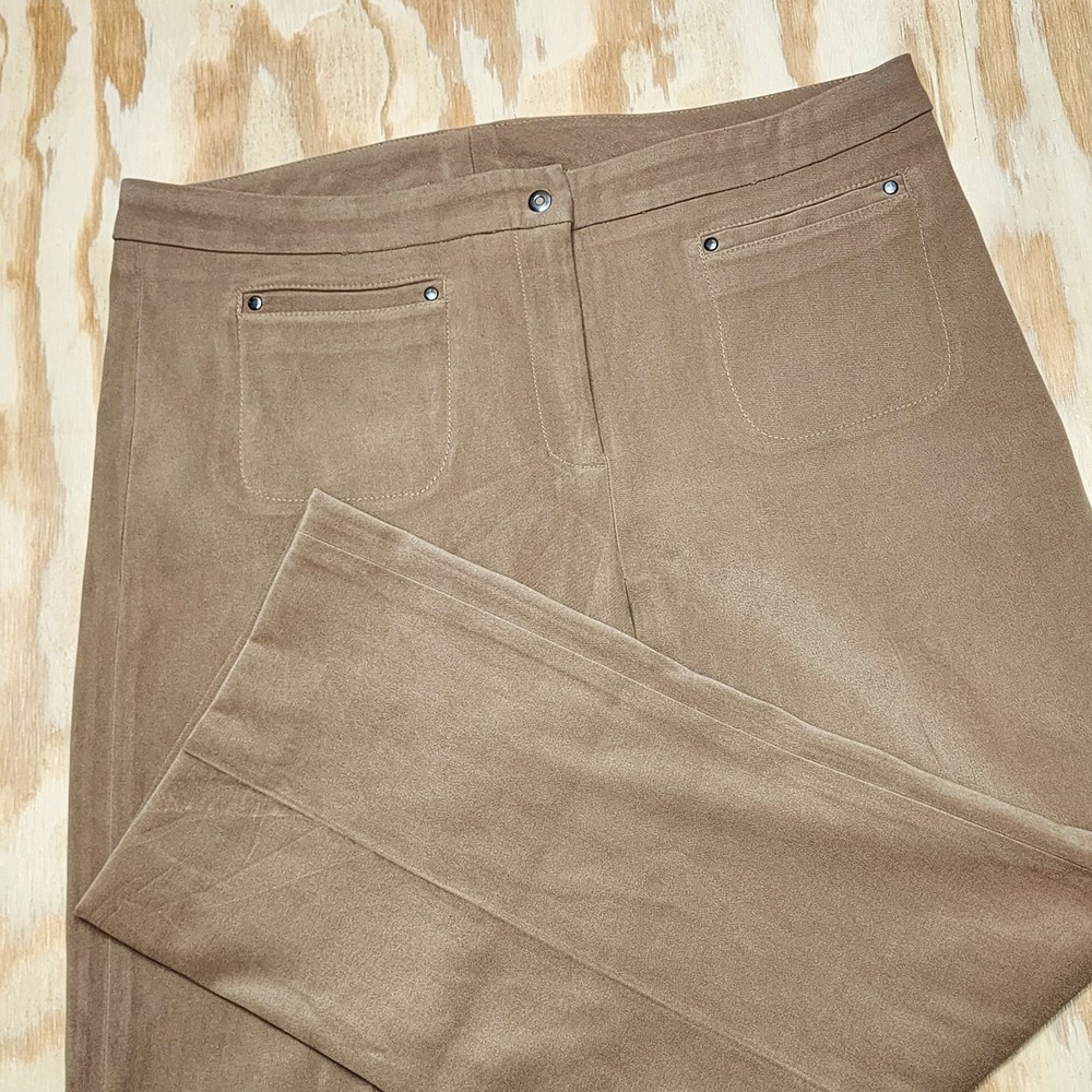 Elliott Lauren Womens 12 Chino Beige Pants Flat Front Made In USA